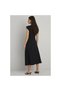 Women's Pocketed Sleeveless Long Pocketed V-Neck Waist Fitted Detailed Casual Dress K6170396 - 2