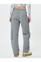 Cotton Oversize Cargo Pants - Elastic Waist Pocket - 4