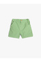 Shorts with Elastic Waist Basic Pocket Cotton