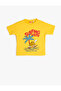 T-Shirt Short Sleeve Crew Neck Turtle Printed Cotton