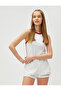 Crop Athlete Cotton Crew Neck Piping Detailed - 2