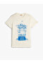 T-Shirt Short Sleeve Crew Neck Game Themed Slogan Print Detailed Cotton