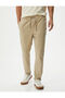 Jogger Pants with Pocket Detail and Lace Waist Cotton - 3