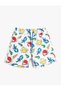 Swim Shorts Animal Printed Waist Waist Pocket - 8