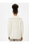 Tunic Knitwear Sweatshirt Half Zipper Turtleneck Hair Weave Textured Long Sleeve - 4