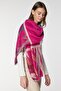 Floral Patterned Fuchsia Women's Shawl - 3