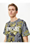 Sports T-Shirt Camouflage Pattern Slogan Crew Neck Short Sleeve - 2