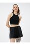 Mini Shorts with Elastic Waist and Pocket Detail - 2