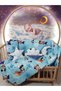 60X120 Baby Sleeping Set - Without Mosquito Net - Blue Mickey & Minnie 125-97 (Excluding Furniture Crib) - 5