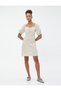 Floral Dress Viscose Mini Balloon Sleeves Sweetheart Neckline - 3