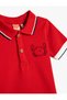 Polo T-Shirt Short Sleeve Buttoned Crab Embroidery Detail - 3