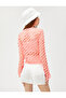 Long Sleeve T-Shirt Mesh Openwork Crew Neck - 4