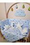 60X120 Baby Sleeping Set - Without Mosquito Net - Ay Bulut Yıldız 67-09 (Excluding Furniture Crib) - 3