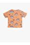 T-Shirt Dinosaur Printed Short Sleeve Crew Neck Cotton - 2