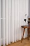 Silk Crepe Plain Simple Stylish Tulle Curtain with Tight Pleats - 4