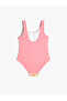 Swimming Swimsuit Gradient Glitter Printed Thick Strap U Neck - 2