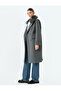 Detachable Faux Fur Collar Detailed Long Stamp Coat - 2