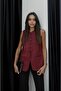 Women's V-Neck Buttoned New Season Suede Vest - 2
