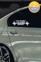 Ford Tourneo Courier - White Auto Sticker with Pulse Heartbeat Rhythm 2 Pieces 20* - 3
