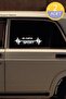 White Auto Sticker for Ford B-Max with Pulse Rhythm - 2 Pcs, 20*7cm - 5