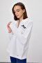 Women's Half Zip Polo Collar Sweatshirt - 3