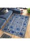 Melisa Collection Dark Blue Floral Patterned Woven Base Modern Decorative Carpet melisa16 - 2
