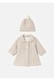 Baby Girl Knitted Hat and Coat Beige 2452 - 4