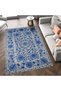 Melisa Collection Dark Blue Floral Patterned Woven Base Modern Decorative Carpet melisa16 - 3