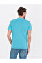 Blue Slim Fit Crew Neck Basic T-Shirt 50267073-Vr007 - 5