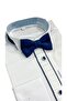 Boy's Navy Blue Cuffed Shirt - 3