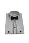 Boy's Black Cufflinks Pleated Piping Shirt - 2