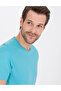 Blue Slim Fit Crew Neck Basic T-Shirt 50267073-Vr007 - 2