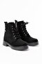 02-2003 Black Suede Lace up Zippered Daily Women's Boots - 3