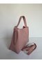 Women's Powder Adjustable Strap Hand Shoulder and Crossbody Bag Stylish Daily Bag Equivalent Bag with Zipper - 6