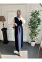 Navy Blue Tweed Hijab Gilet