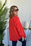 Oversize White Heart Pomegranate Denim Gabardine Shirt Jacket - 2