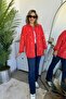 Oversize White Heart Pomegranate Denim Gabardine Shirt Jacket - 3