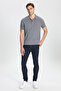 Non-Shrinkable Cotton Fabric Slim Fit Slim Fit Men's Gargoyle Uncurlable Polo Collar T-Shirt - 2