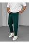 Dark Green Loose Cut Basic Trousers By-319 - 2