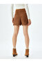 Suede Look Mini Skirt with Tie Detail - 4