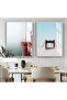 Hari̇kabi̇rev | Soft Fogged Newyork Bridge Model New 01 | Framed Glass Table 2 Pieces Vertical