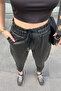 Women's Elastic Waist Leather Trousers - 4