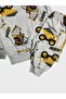 Boy's Gray Cotton Pajama Set - Truck Pattern, Long Sleeve, Seasonal - 3