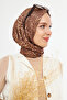 Gi Shine Diagonale Jacquard Shawl - Coffee Copper Shades - 4