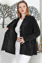 Italian Black Stand Collar Long Sleeve Pocket Casual Velvet Woven Jacket - 2