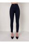 Black High Waist Skinny Jean Women's Colorfast Lycra Jeans with Lycra Gathering