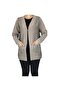 Women's Front Agraphy Pocket Patterned Thick Winter Cardigan
