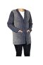 Women's Front Agraphy Pocket Patterned Thick Winter Cardigan - 3