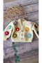 Hand-Knitted Cream Color Colorful Daisy Buttoned Baby Girl Cardigan - 3