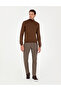 Brown Slim Fit Canvas Trousers 50299557-Vr029 - 3